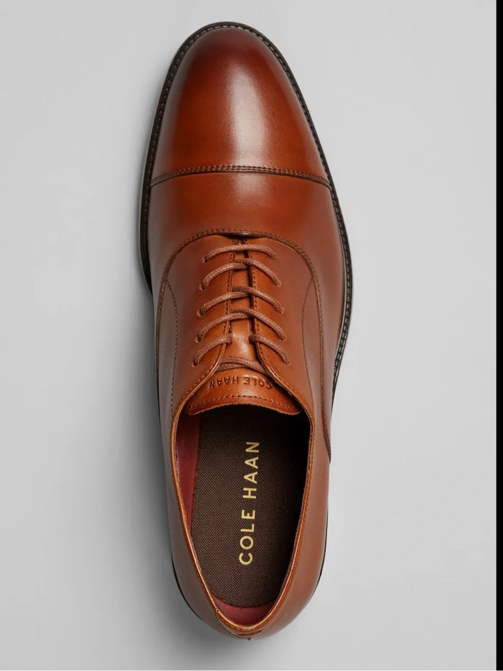Cole Haan Men's Cap-Toe Oxford Leather Dress Shoes - Brown